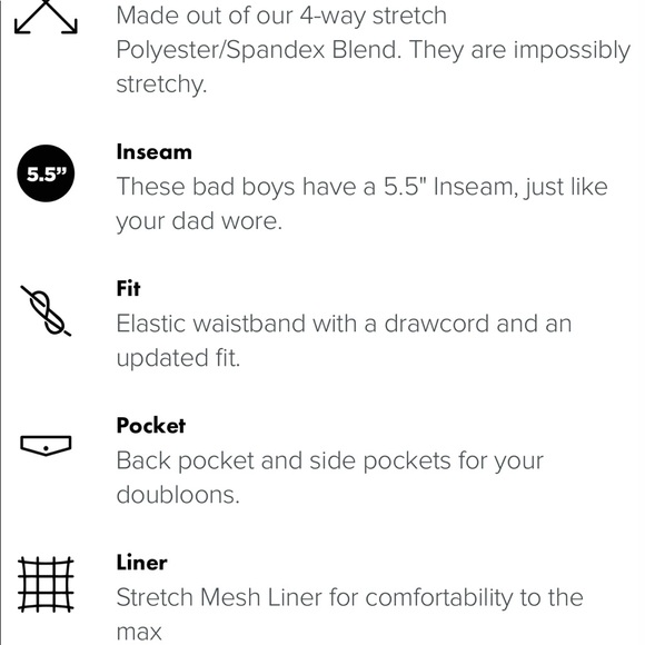 New Chubbie’s Swim Trunks 5.5” Frond Burgandys XXL - Picture 4 of 5